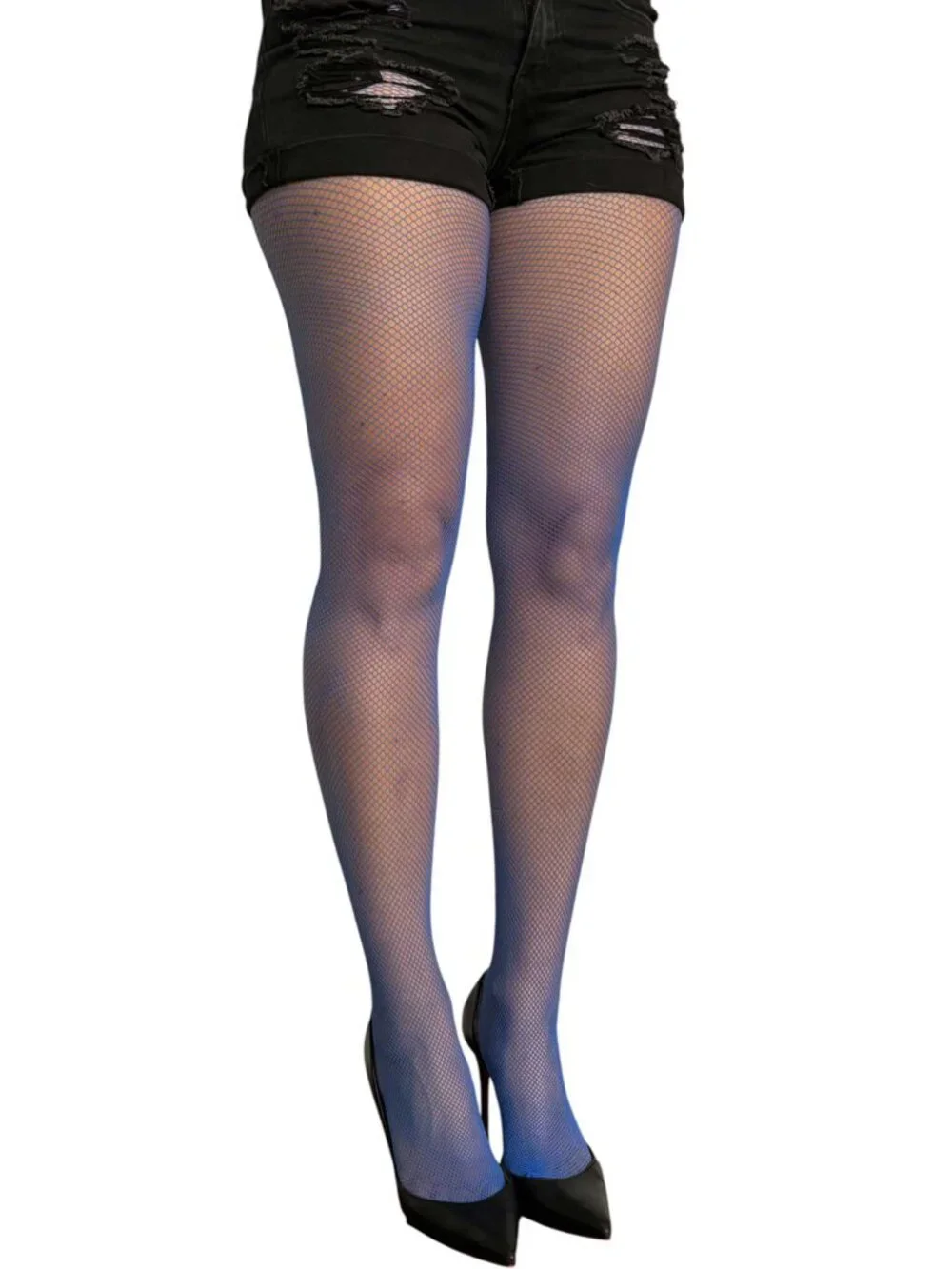 Royal Blue Fishnet Tights for Women
